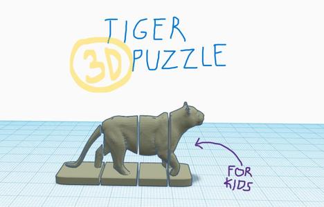 TIGER (3D puzzle for children)