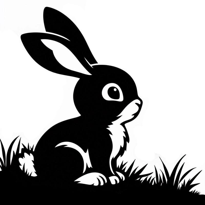 window art for kids: Little bunny