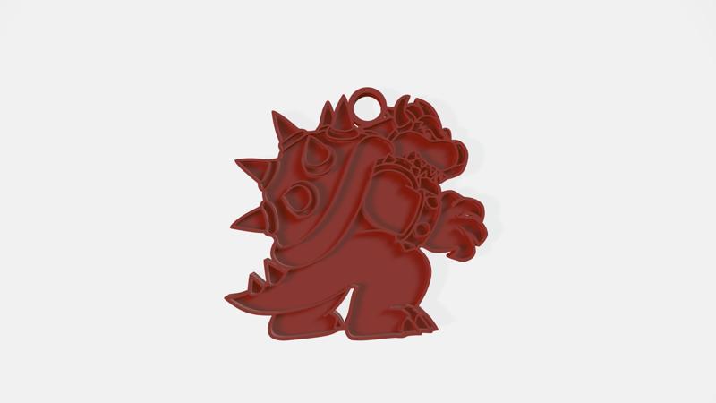 Bowser Keychain or Necklace