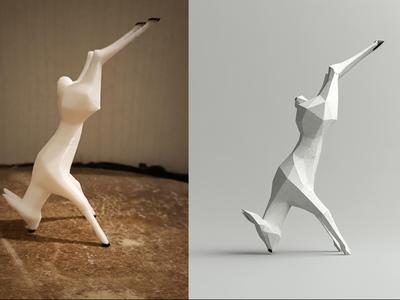 Reindeer Doing a Headstand