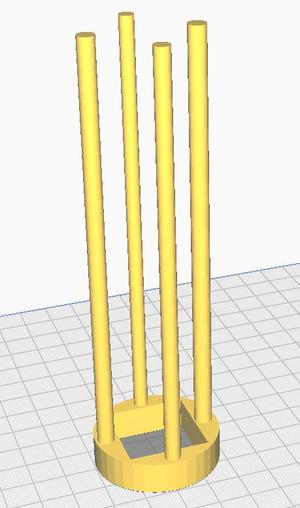 Soporte interior para leds en lampara