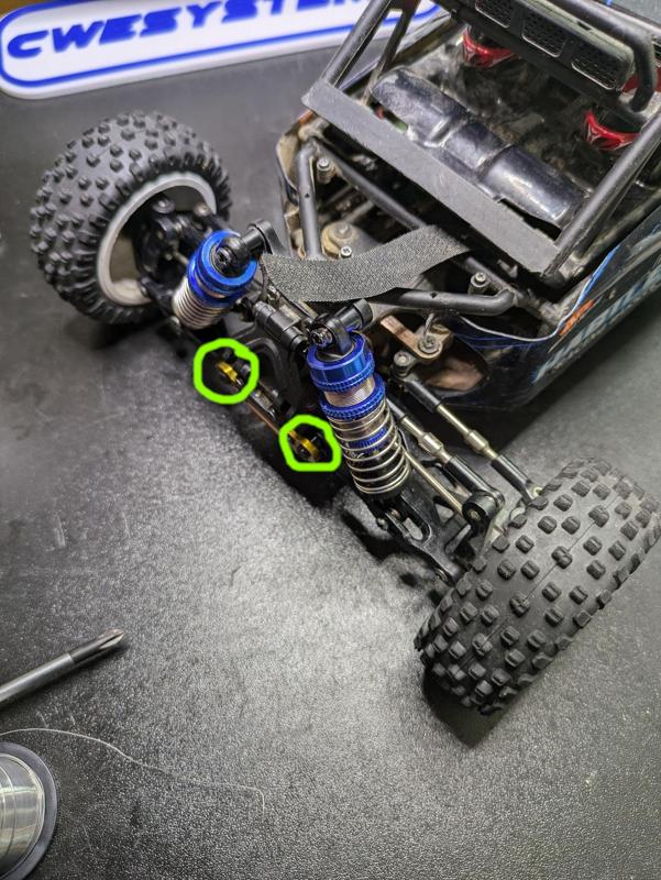 WLtoys swing arm shaft sleeves - A, B, C & D