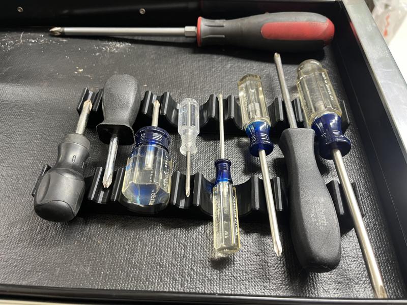 Screwdriver Holder Rack for Toolbox Drawers