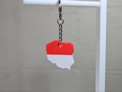 Polish Flag Keychain