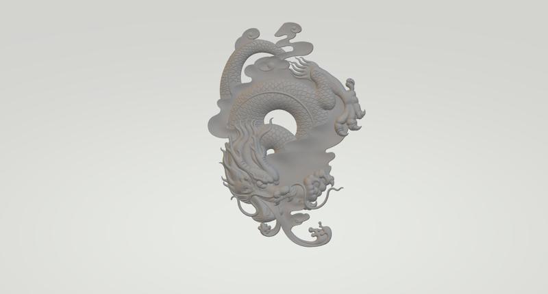 Chinese Dragon Statue 3D Model 3D print model