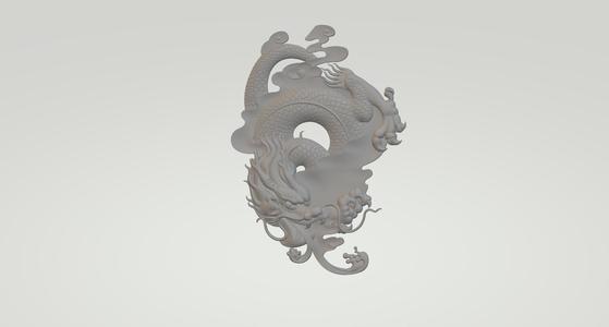 Chinese Dragon Statue 3D Model 3D print model