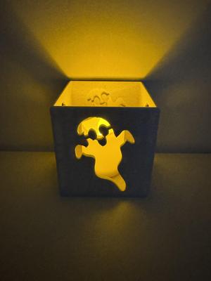 Ghost Silhouette Candle Holder - Spooky- Halloween