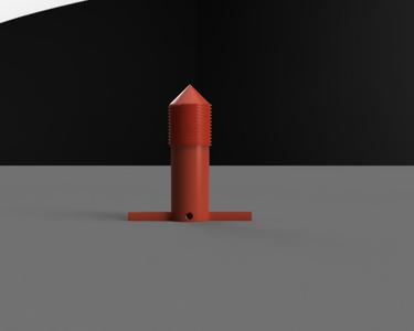 Printed beach umbrella anchor.