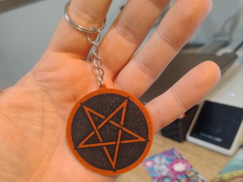 Pentagram keychain