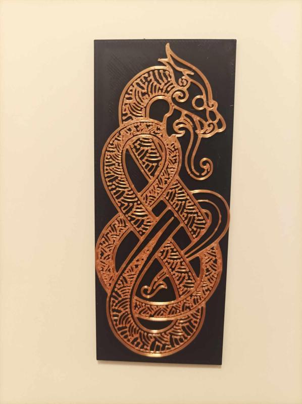 Viking dragon plaquet