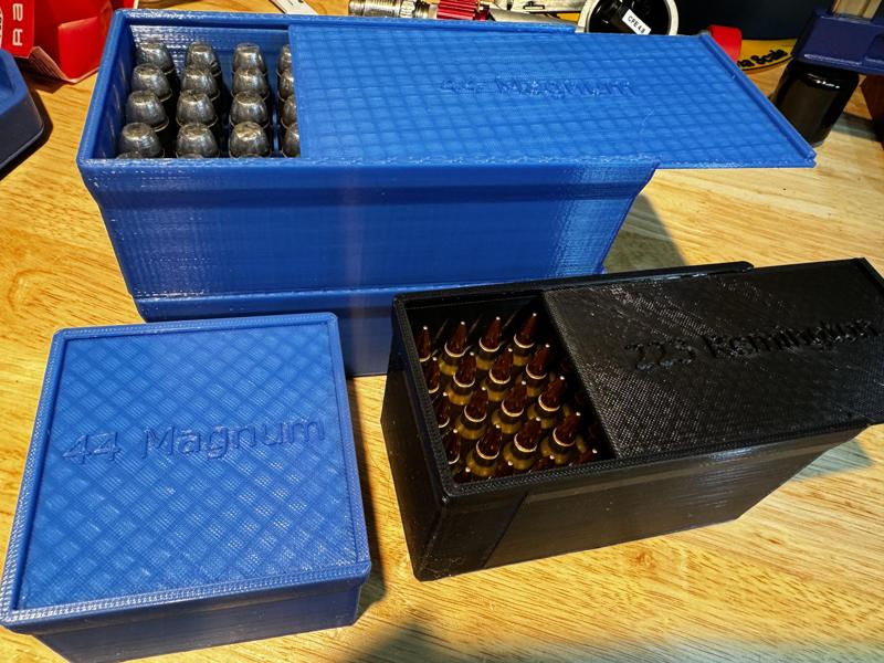 Stackable Ammo Boxes - Rounded Lid (various calibers)