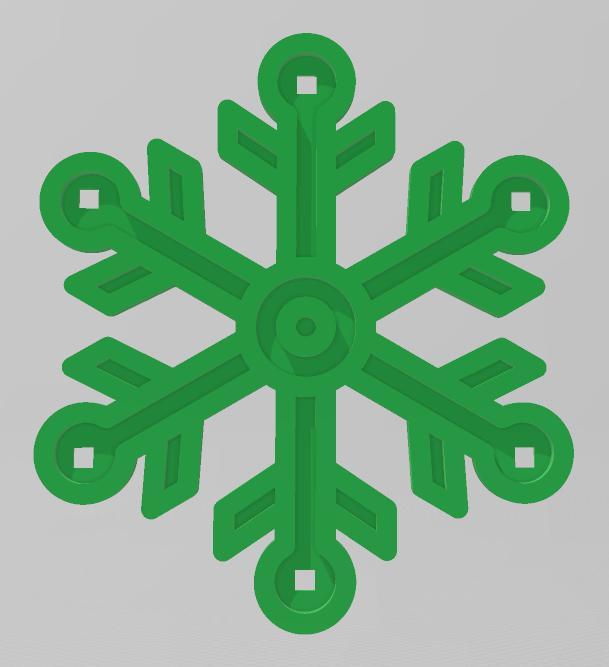 EASY TO PRINT, SNOWFLAKE, CHRISTMAS ORNAMENT 17, ORNAMENTS