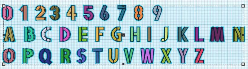 Puzzle for children: very simple letters and numbers
