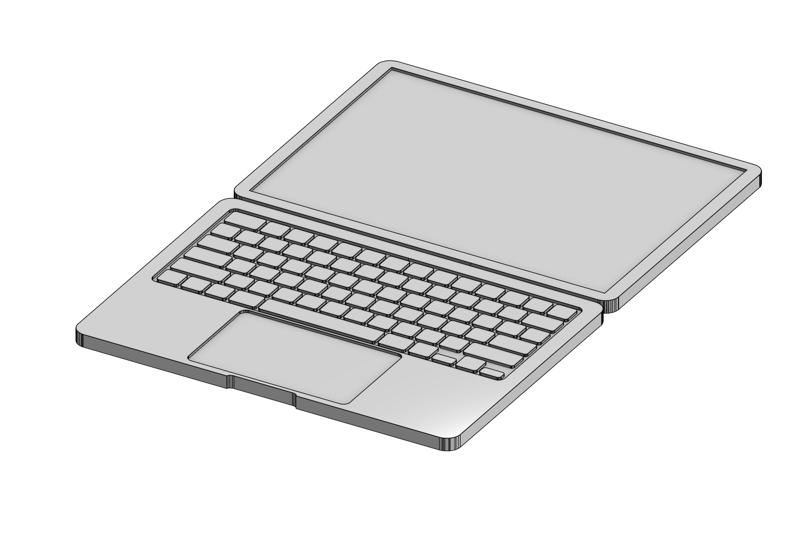 Macbook / laptop 1:10 scale
