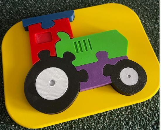 Tractor - puzzle for kids