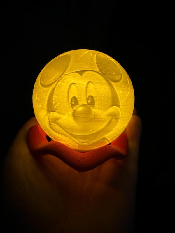 Mickey Mouse Globe Lithophane