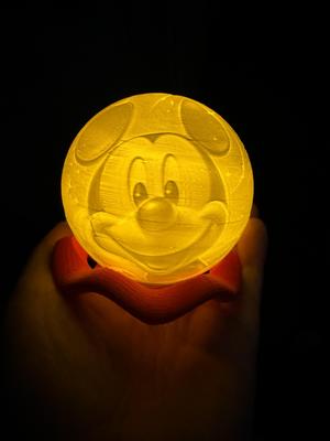 Mickey Mouse Globe Lithophane