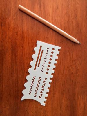 Trancing template - Ruler for underlining