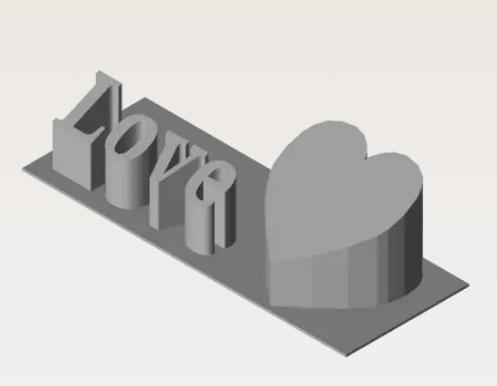 Love pop out sign with heart