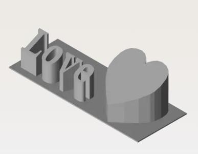 Love pop out sign with heart