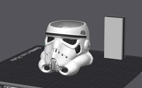 Stormtrooper Helmet - Star Wars Pot Plant (Painted)