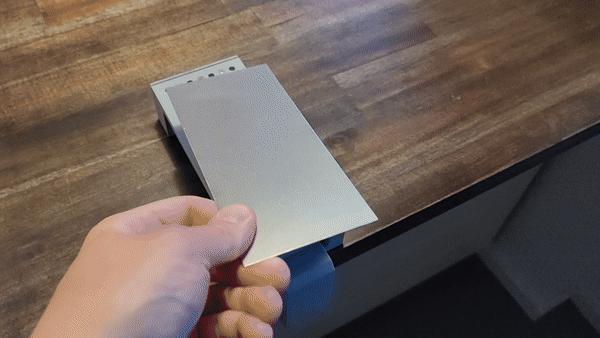 170x75 magnetic diamond hone plate holder with desk clamp (knife sharpener)