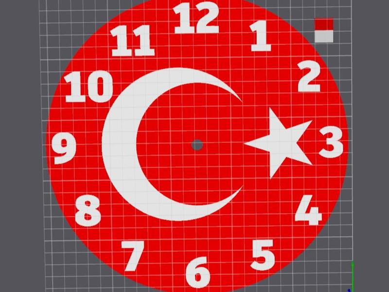 Turkish Flag Clock