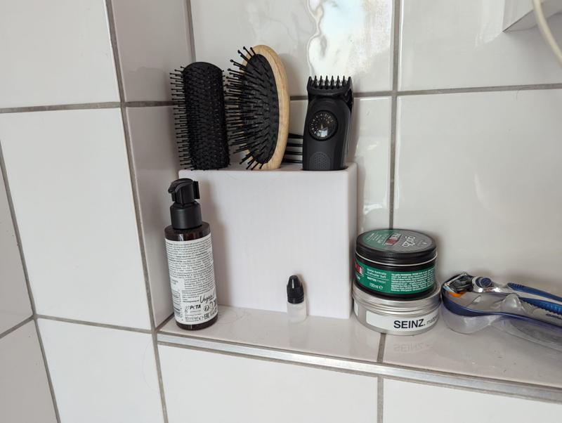 Hairbrush and razor holder
