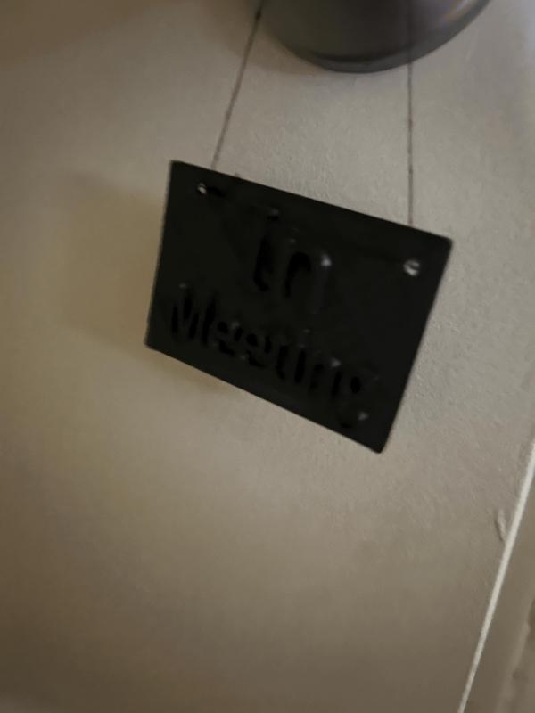 in meeting sign
