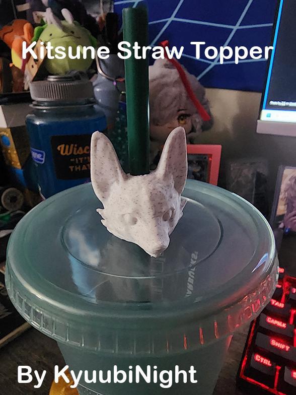 Kitsune Straw Topper