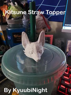 Kitsune Straw Topper