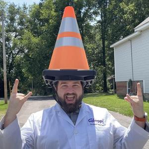 Human Traffic Cone J.E.Ph.F. Helmet