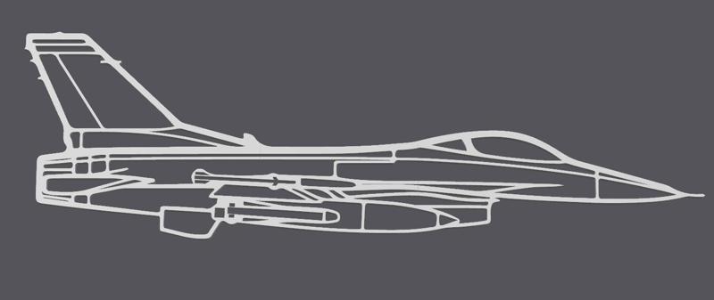 General Dynamics F-16 Falcon Wall Art Silhouette