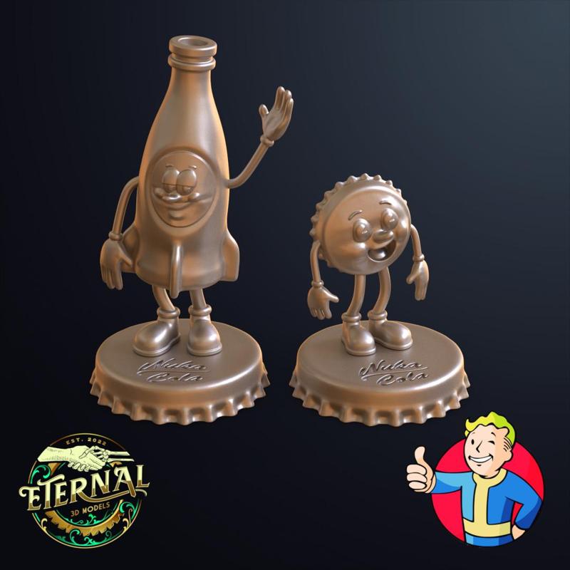 BOTTLE & CAPPY FIGURINES - FALLOUT - ETERNAL