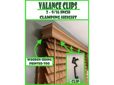 Valance Clips [2-9/16 inch] - And Wooden Siding