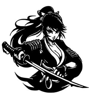 Female Samurai Warrior Wall Art