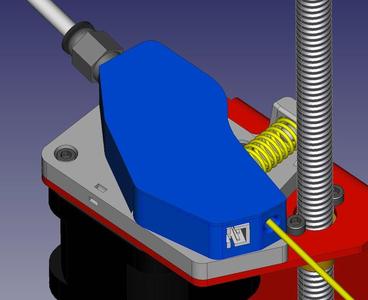 Extruder feeder with alternative runout (no motor reverse required)