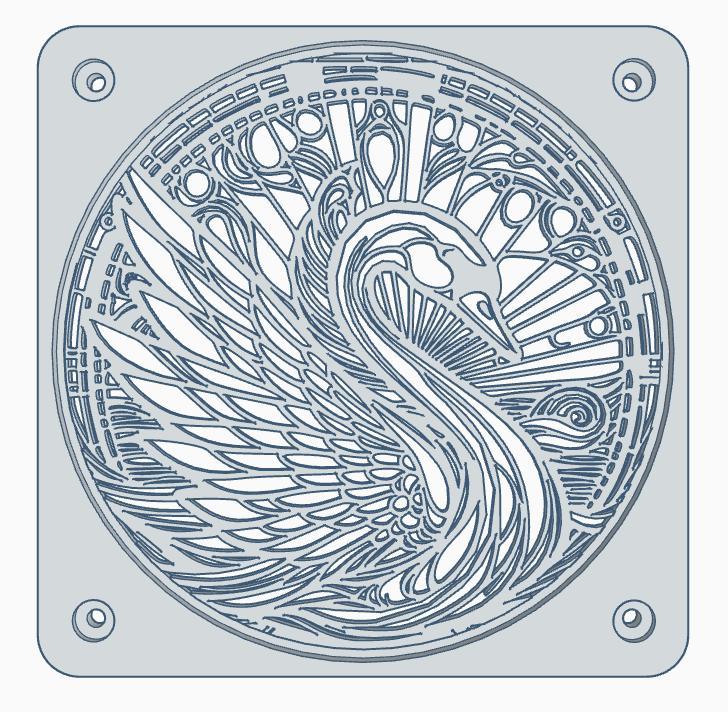 Fan cover: Swan (140 mm)