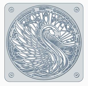 Fan cover: Swan (140 mm)