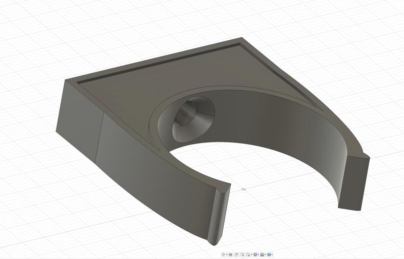 wall clamp provides fixation for 35mm pipes or corrugated hoses for M5 Countersunk Screw