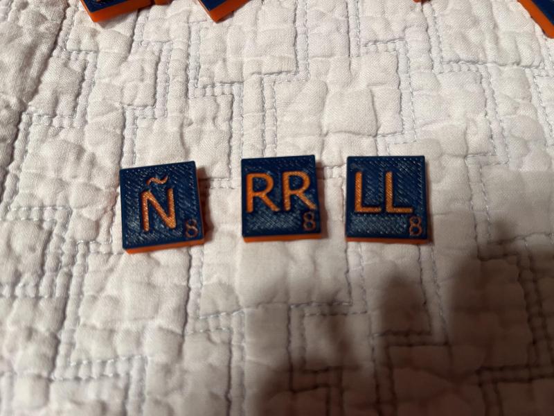 Spanish Scrabble Tiles