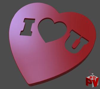 Heart Box I Love U Cutouts Lid