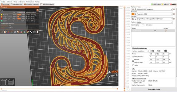 standing initial: letter S