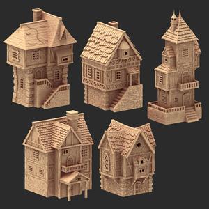 x5 Middle Ages houses - Part 2