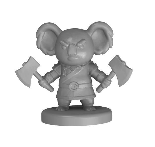 Hatchet Koala Man Tabletop RPG Mini