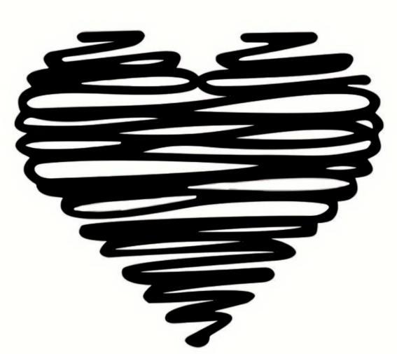Simple Line Graffiti Heart