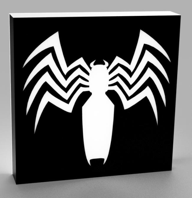 Venom symbol LED lamp