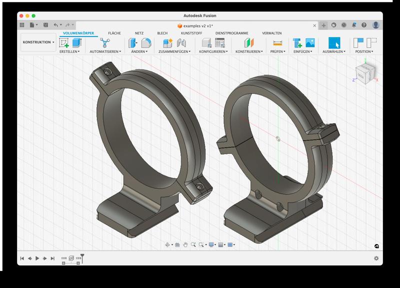 New version: Fully parametric lens (tripod) collar, Arca plate