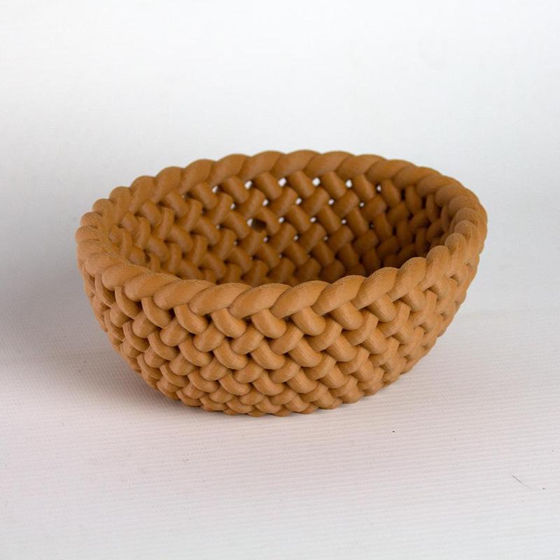 Basket in woven design for creative and stylish decorating, also works well as a planter, good print bed adhesion