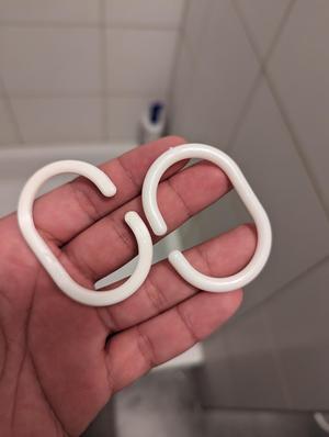 Shower curtain hook replacement (No Supports)